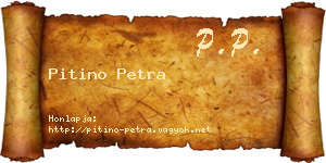Pitino Petra névjegykártya